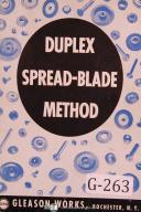 Gleason-Gleason Duplex Spread-Blade Method Gear Cutting Manual Year (1941)-Reference-01